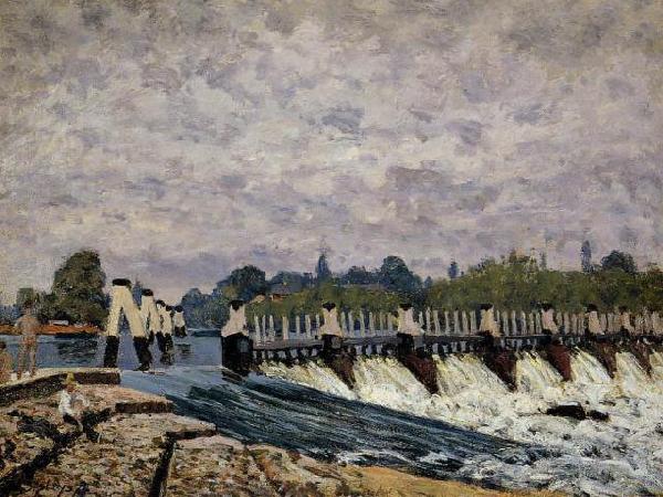 Alfred Sisley Molesey Weir  Morning oil painting image